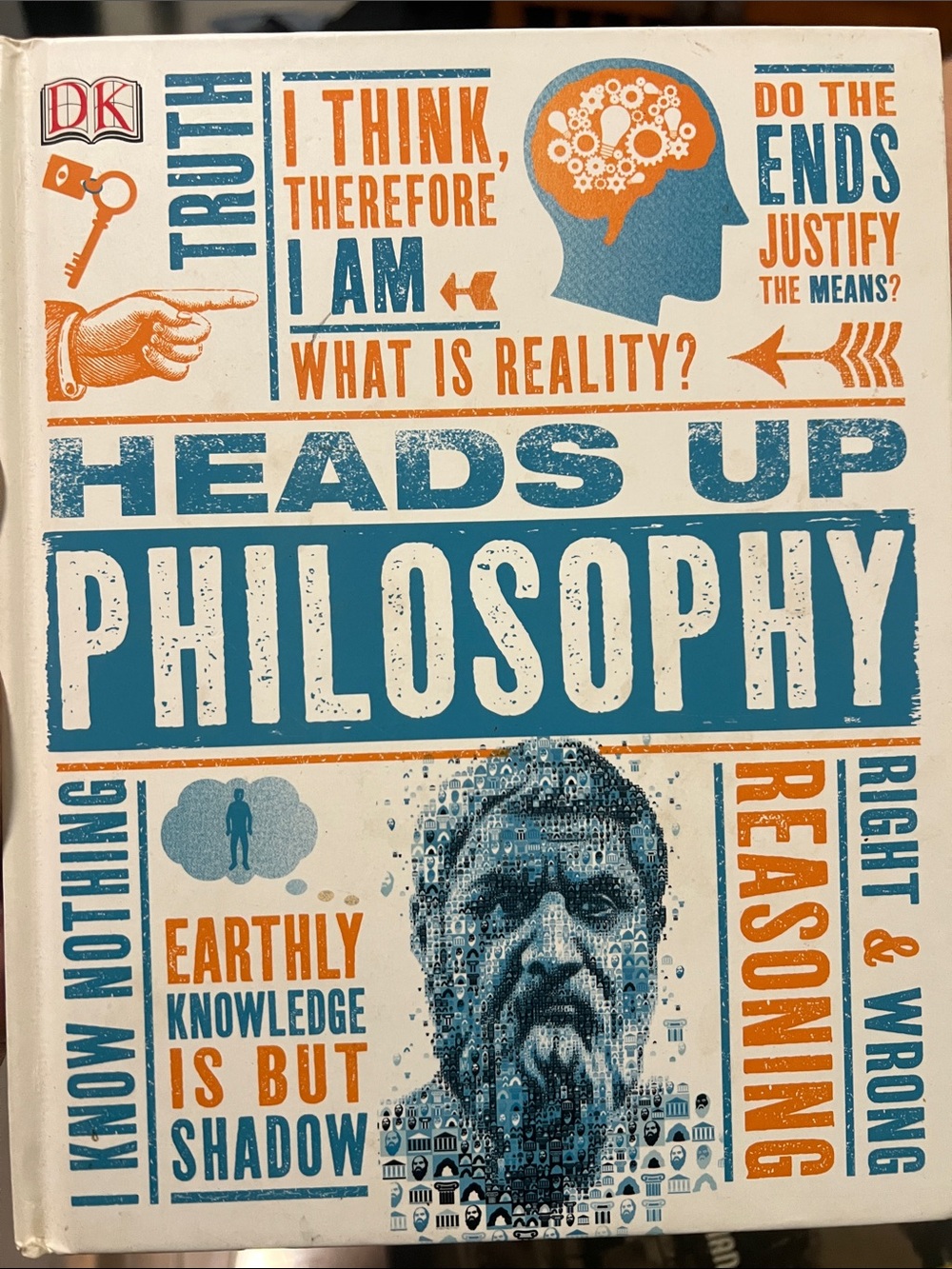 Heads Up Philosophy - Blue & Orange Hardcover Art Book